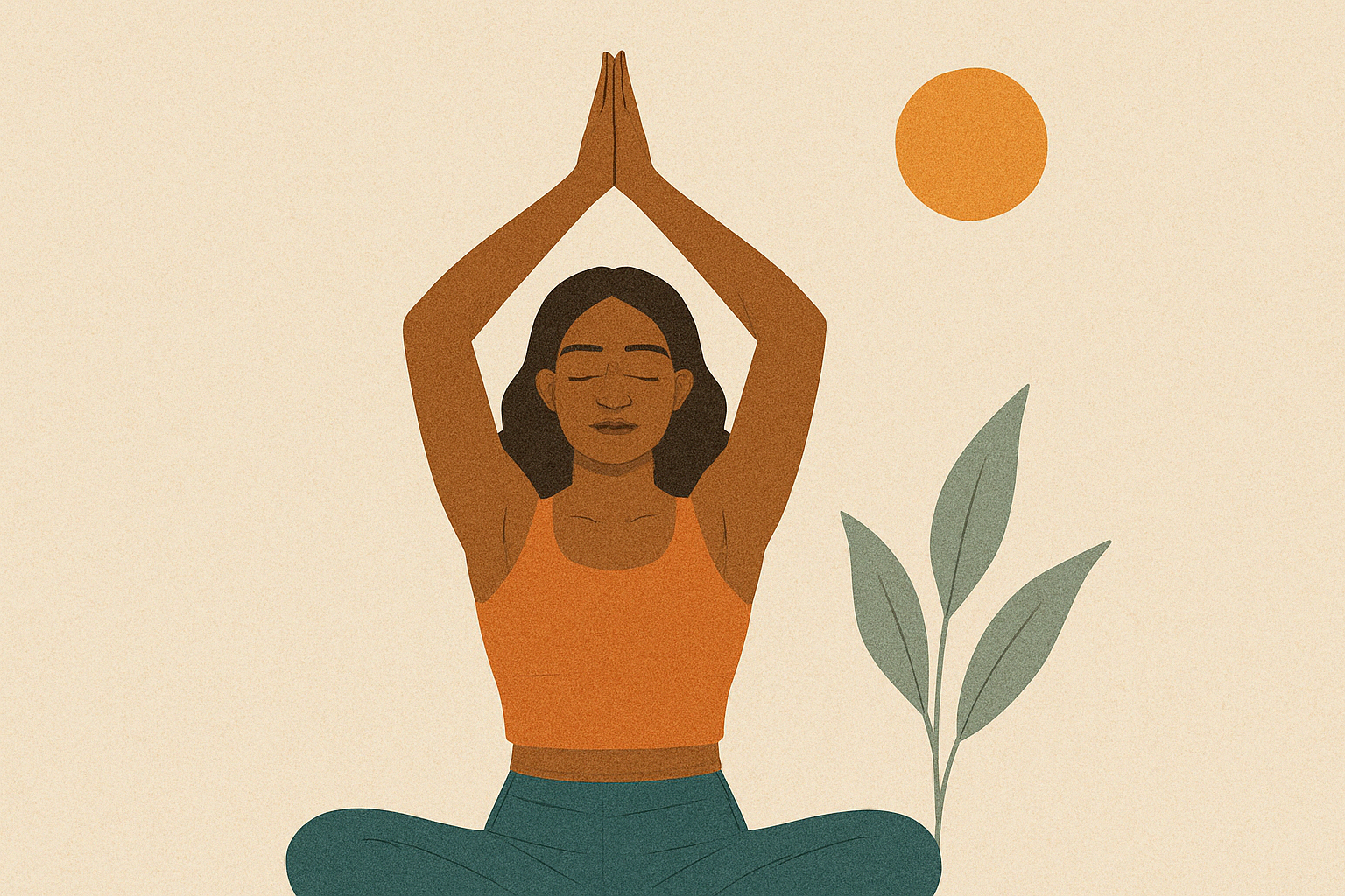 Woman in meditation pose